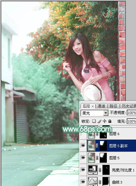 Photoshop调出可爱美女柔美暖色效果,PS教程,图老师教程网