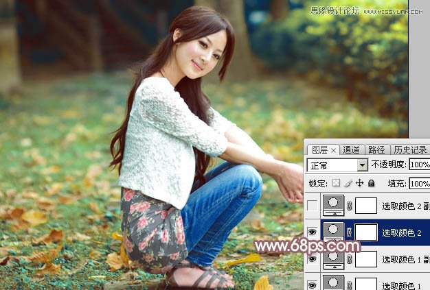 Photoshop调出外景美女甜美的暖色效果,PS教程,图老师教程网