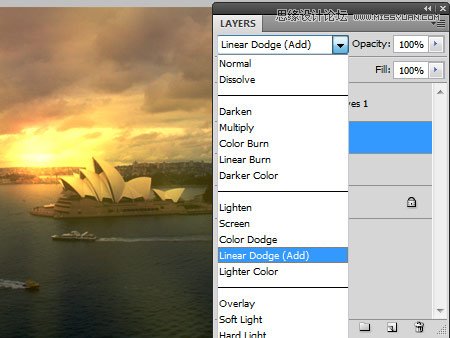 Photoshop给悉尼歌剧院添加傍晚霞光效果,PS教程,图老师教程网
