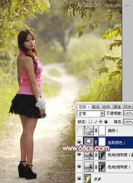 Photoshop调出外景女孩秋季暖色调,PS教程,图老师教程网