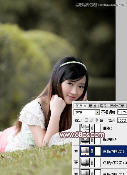 Photoshop跳出草地美女唯美的暖色效果,PS教程,图老师教程网