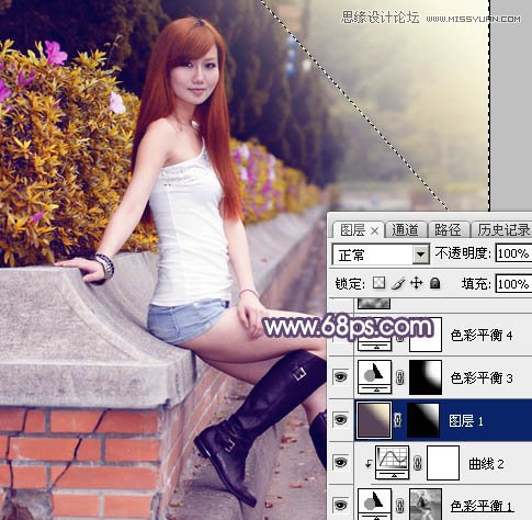 Photoshop调出路边女孩唯美的逆光效果,PS教程,图老师教程网