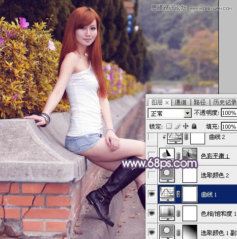 Photoshop调出路边女孩唯美的逆光效果,PS教程,图老师教程网