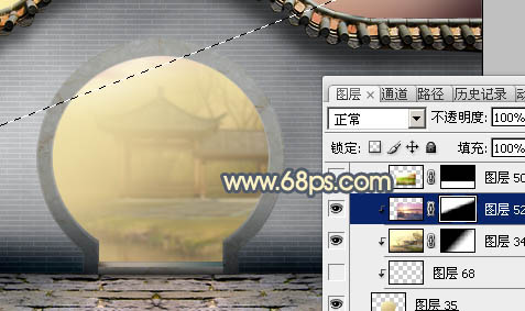 Photoshop合成中国风意境园林效果图,PS教程,图老师教程网