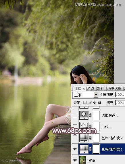 Photoshop调出春季河边美女唯美肤色效果,PS教程,图老师教程网