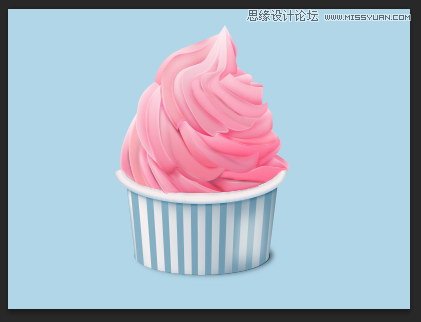 Photoshop绘制美味可口的冰淇淋图标教程,PS教程,图老师教程网