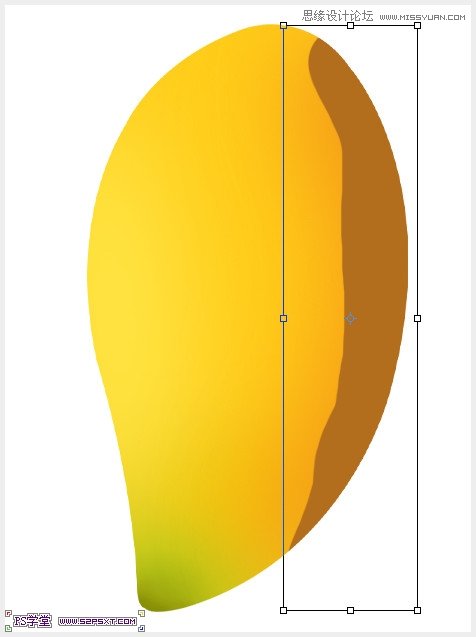 Photoshop鼠绘可口的金色芒果教程,PS教程,图老师教程网
