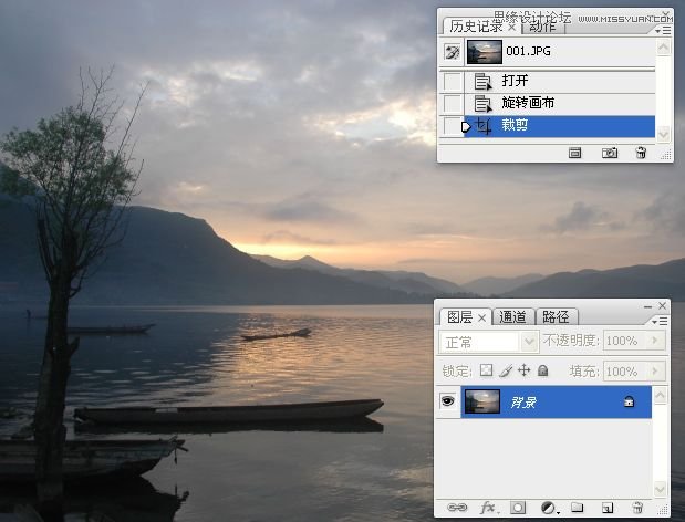 Photoshop加强日出风景照片的色彩,PS教程,图老师教程网