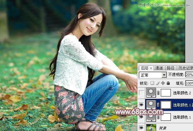 Photoshop调出外景美女甜美的暖色效果,PS教程,图老师教程网