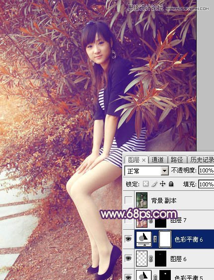 Photoshop调出外景女孩秋季唯美黄色调,PS教程,图老师教程网