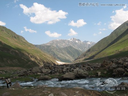 Photoshop调出山脚风光照片鲜艳唯美色彩,PS教程,图老师教程网