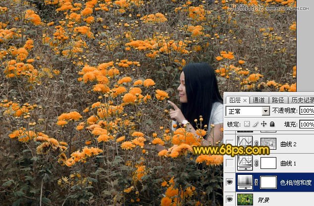 Photoshop调出油菜花人像秋季黄色调,PS教程,图老师教程网