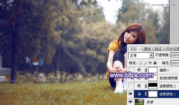 Photoshop调出外景人像梦幻紫色效果,PS教程,图老师教程网