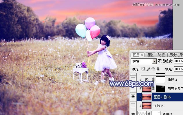 Photoshop调出儿童照片梦幻紫色效果,PS教程,图老师教程网