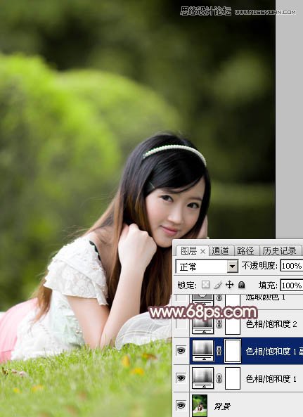 Photoshop跳出草地美女唯美的暖色效果,PS教程,图老师教程网