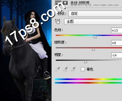 Photoshop合成骑着马的暗夜皇后教程,PS教程,图老师教程网