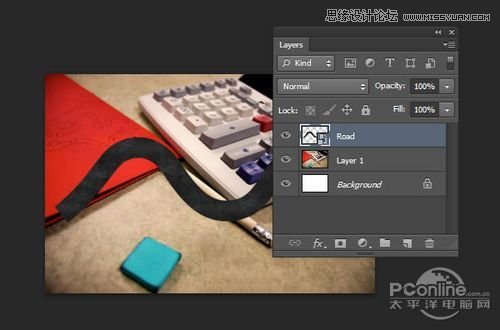 Photoshop CS6设计桌面上的创意跑道,PS教程,图老师教程网