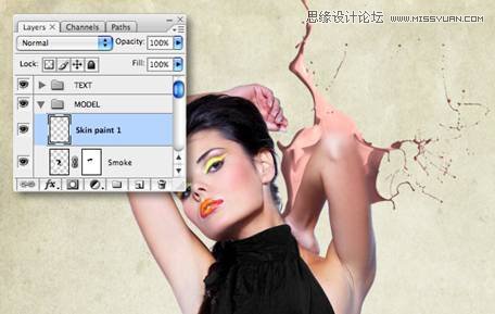 Photoshop制作创意打散效果的人像海报,PS教程,图老师教程网