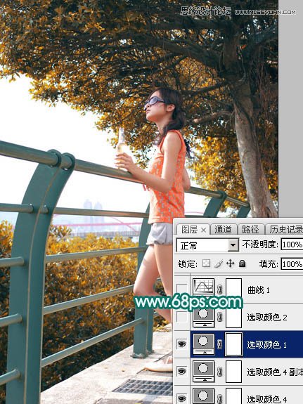 Photoshop调出外景美女照片阳光装饰效果,PS教程,图老师教程网