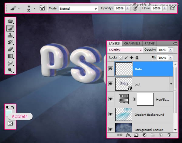 Photoshop创建有光泽的塑料3D文字教程,PS教程,图老师教程网