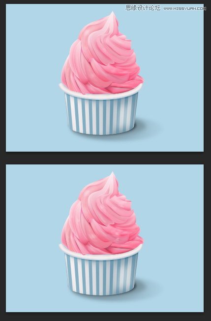 Photoshop绘制美味可口的冰淇淋图标教程,PS教程,图老师教程网