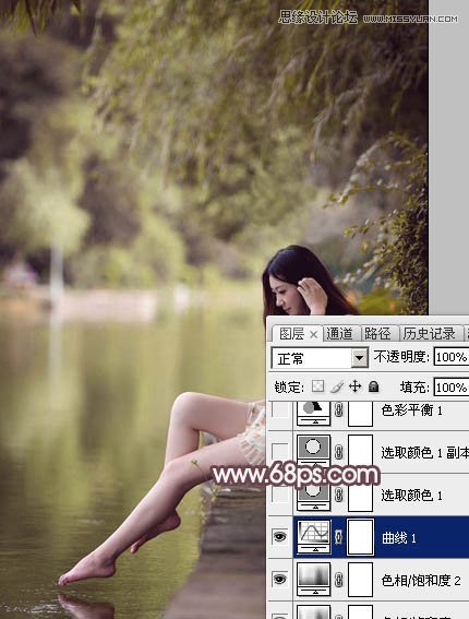 Photoshop调出春季河边美女唯美肤色效果,PS教程,图老师教程网