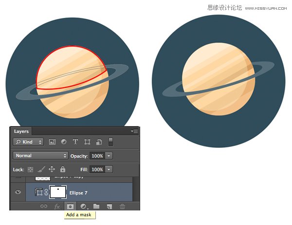 Photoshop设计扁平化风格的雷达图标,PS教程,图老师教程网