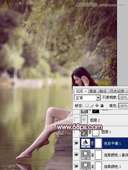 Photoshop调出春季河边美女唯美肤色效果,PS教程,图老师教程网