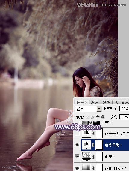 Photoshop调出人像照片唯美暗红色调,PS教程,图老师教程网