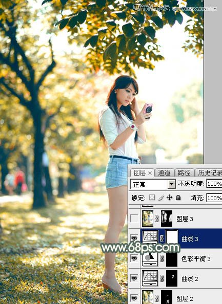 Photoshop调出春季美女甜美的暖褐色调,PS教程,图老师教程网