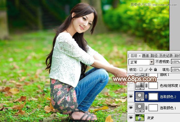 Photoshop调出外景女孩唯美的淡红色调,PS教程,图老师教程网