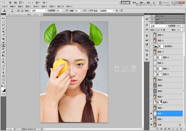 Photoshop结合CR给人像添加美丽彩妆,PS教程,图老师教程网