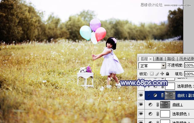 Photoshop调出儿童照片梦幻紫色效果,PS教程,图老师教程网