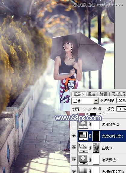 Photoshop给街边美女添加唯美的光效,PS教程,图老师教程网