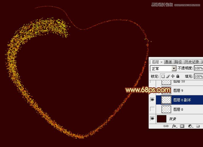 Photoshop制作超酷的粒子心形教程,PS教程,图老师教程网