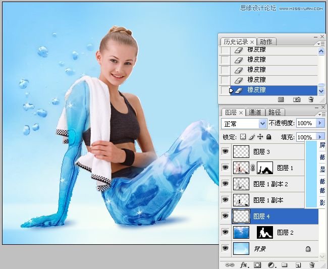 Photoshop合成超酷的冰人效果,PS教程,图老师教程网