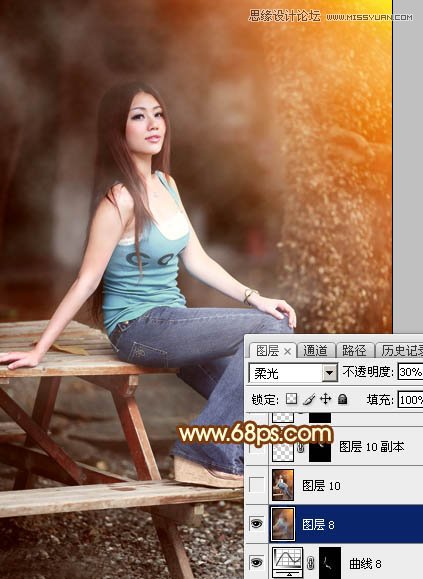 Photoshop调出美丽女孩唯美的光照效果,PS教程,图老师教程网