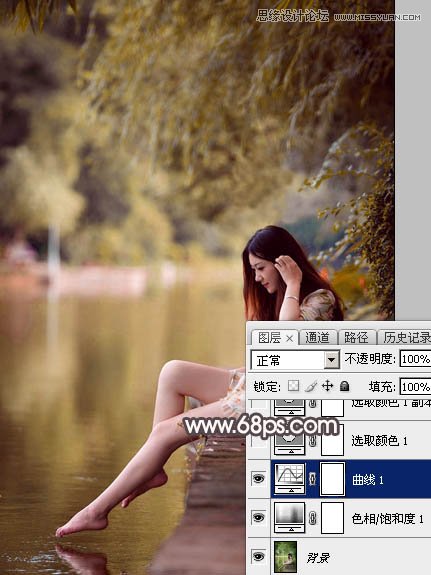 Photoshop调出河边女孩暗调红褐色效果,PS教程,图老师教程网