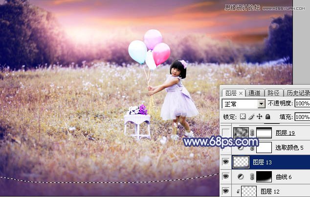 Photoshop调出儿童照片梦幻紫色效果,PS教程,图老师教程网