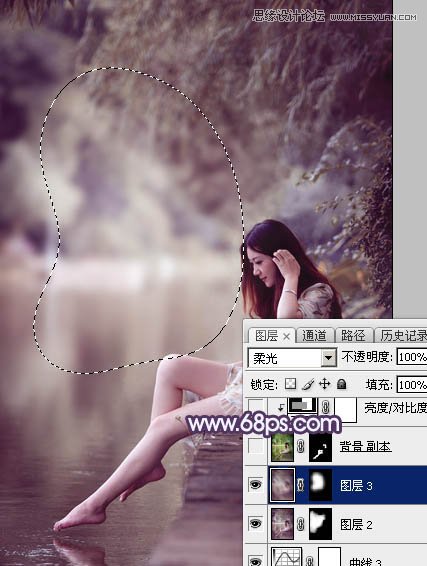 Photoshop调出人像照片唯美暗红色调,PS教程,图老师教程网