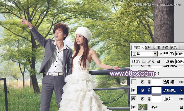 Photoshop调出婚纱照片梦幻紫色效果,PS教程,图老师教程网