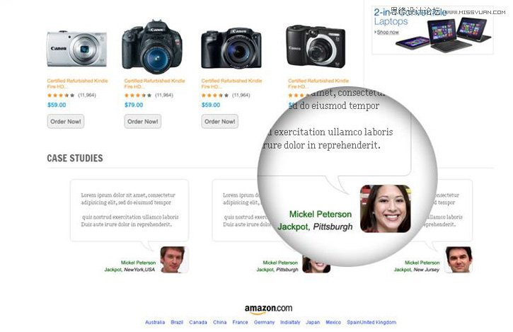 22位优秀设计师对Amazon重设计稿分享,PS教程,图老师教程网