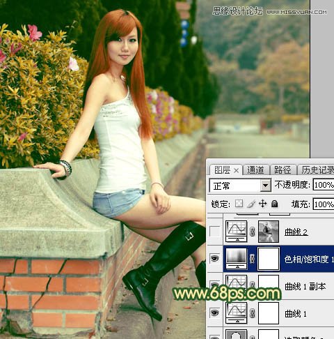 Photoshop调出人像照片复古黄色调效果,PS教程,图老师教程网