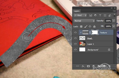 Photoshop CS6设计桌面上的创意跑道,PS教程,图老师教程网