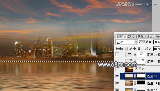 Photoshop合成绚丽城市背景的夜景婚片,PS教程,图老师教程网