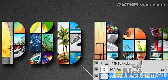 Photoshop制作立体效果的图案艺术字,PS教程,图老师教程网