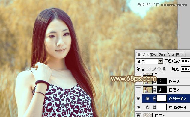 Photoshop调出外景美女柔美的淡黄效果,PS教程,图老师教程网