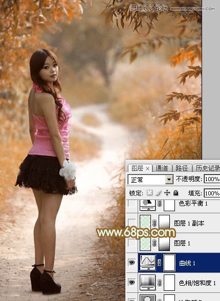 Photoshop调出人像照片秋季淡黄色调,PS教程,图老师教程网