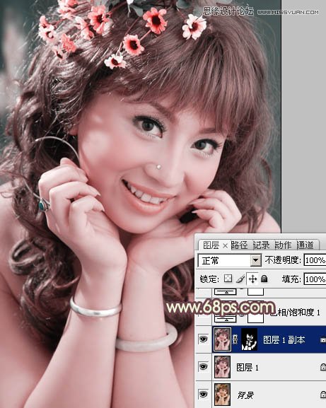 Photoshop调出新娘照片淡淡的柔肤效果,PS教程,图老师教程网