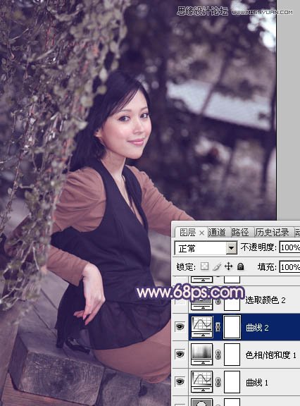 Photoshop调出清纯美女梦幻的柔美肤色,PS教程,图老师教程网